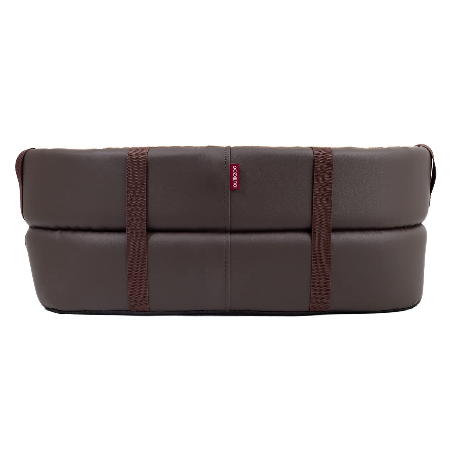 Exclusivo Asiento para Perro | Asiento de Coche para Perros, Gatos, Mascotas | Trasero y del Pasajero | Cama, Bolso | Color: Braun - Kunstleder: Wildlederimitat | Grande: L: 56 cm x 48 cm