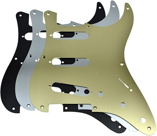 Miniatura 6 de KAISH 8 agujeros de metal anodizado de aluminio estilo vintage STStrat SSS Pickguard Guardia de púas de guitarra Scratch Plate para USAMéxico