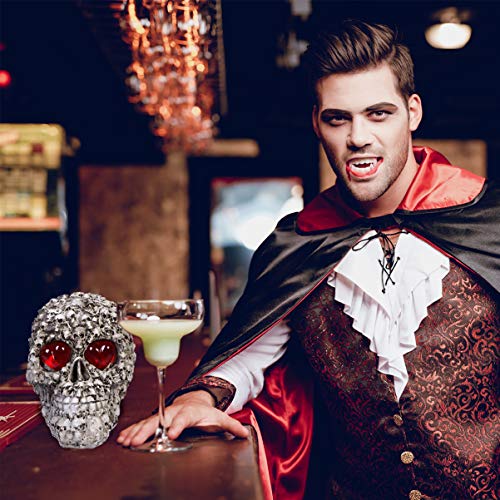 Toyvian 1 peça de decoração de crânio luminoso de resina brilhante caveira decoração Halloween adere