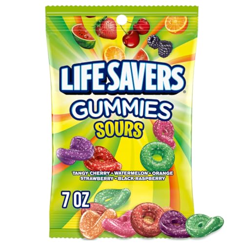 LIFE SAVERS Sour Gummy Candy Pack - Gifts & More, Candy Variety Box, 12 Bags of Sour Gummies, Bulk