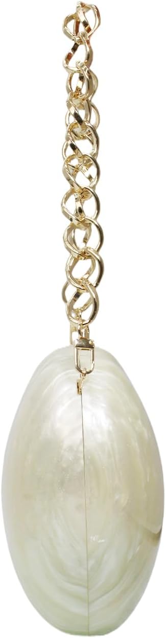 Stylish Women Acrylic Evening Clutch Heart Shape Handbag Amber Top Handle Purse Bag for Party Prom Cocktail - Image 3