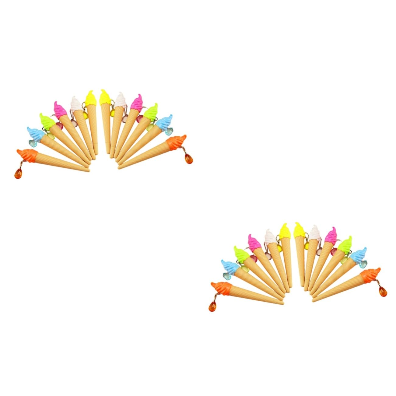 DOITOOL 48 Pièces Stylos Gel À Encre Créatifs Forme de Glace Lot de Stylos Colorés pour École et Bureau Design Adorable pour Garçon Fille et Adolescents Couleurs