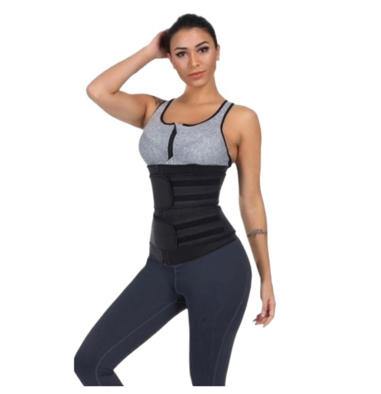 Ceinture De Sudation Abdominale Shaperwear Ceinture De Soutien Lombaire pour La Taille Corsets Ceinture De Sauna Sangle De Contrôle du Ventre Entraîneur De Taille(Black,XXL)