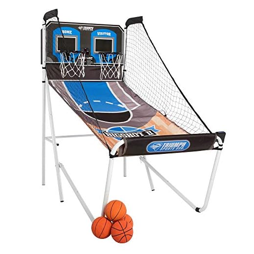 Triumph Big Shot II Double Shootout Basketball Game with LED Electronic Scorer and Time Clock for 8 Different Games