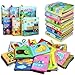 teytoy My First Soft Book, Nontoxic Fabric Baby Cloth Books Early Education Toys Activity Crinkle Cloth Book for Toddler, Infants and Kids Perfect for Baby Shower -Pack of 6