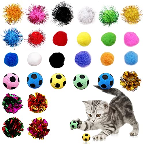 PET SHOW 30-Piece Interactive Cat Toy Ball Set #TOP7