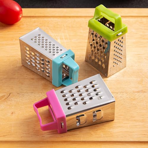 Set de 3 Ralladores Pequeños de Acero Inoxidable Multicolor miniatura 6