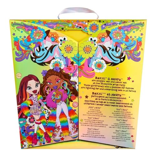 Bratz Pride lalki miesiąca Edycja Specjalna od projektanta JimmyPaul - ROXXI & NEVRA - 2 lalki, stroje, plakaty, akcesoria, podstawki dla lalek i inne - Ruchome - kolekcjonerskie dla dzieci w wieku 3+