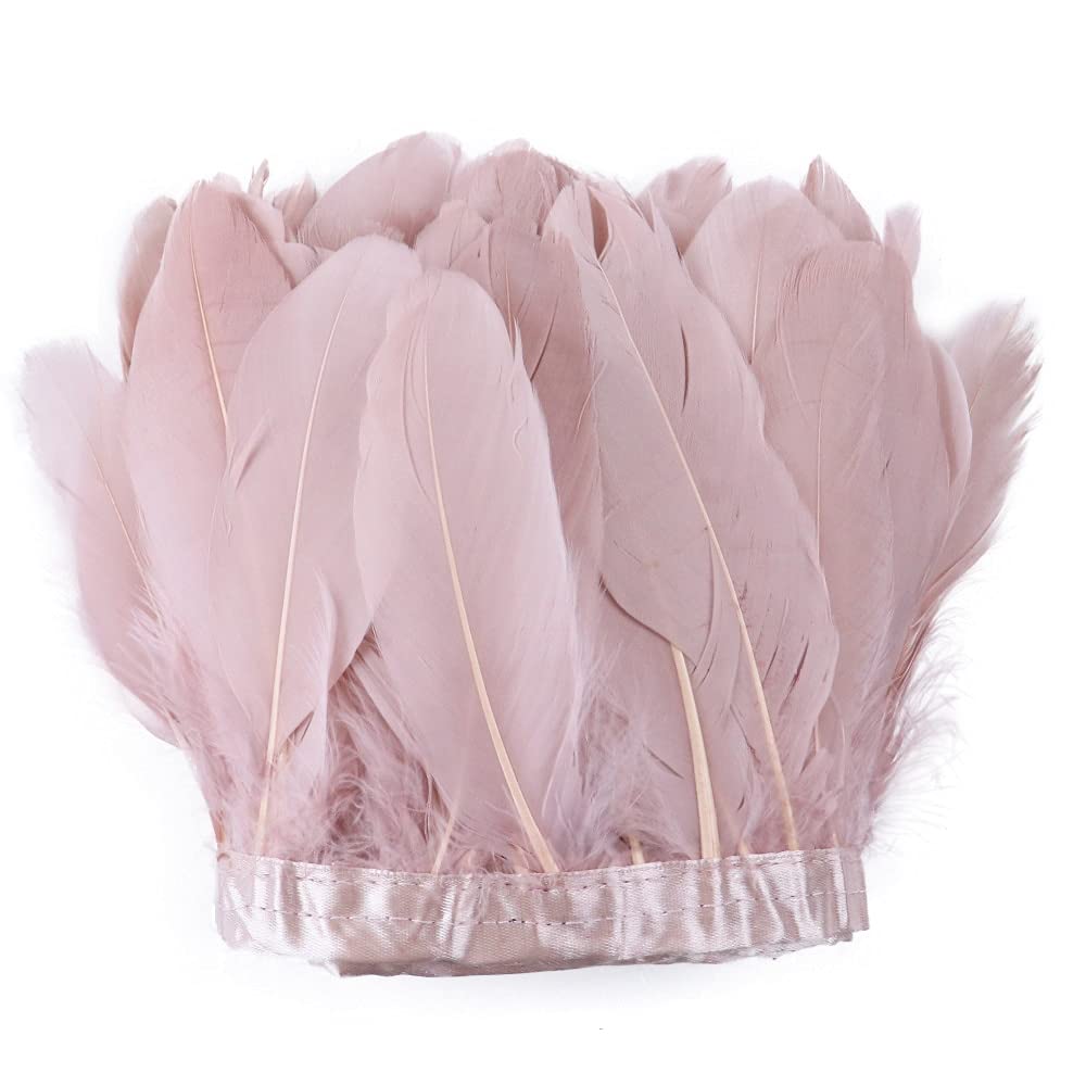 10 metri/lotto piume d'oca trim frangia oche piuma nastro piume bianche per artigianato accessori da sposa piume decorazione