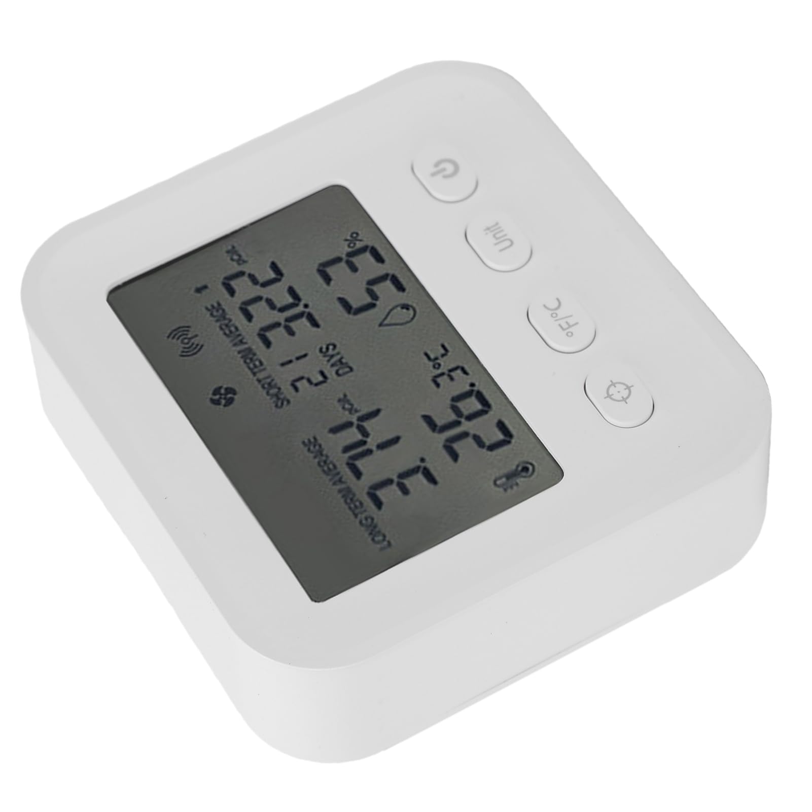 Bewinner Rilevatore di Radon Portatile Monitoraggio Continuo Rapido e Accurato per il Seminterrato Domestico con Kit di Test 4 in 1 per l'umidità della Temperatura Vita Sana