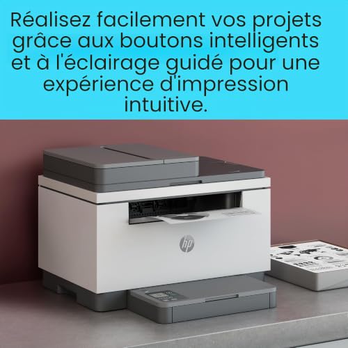 HP LaserJet M234sdn 6GX00F, Imprimante Multifonction A4, Impression Recto Verso Automatique en Noir et Blanc, 29 ppm, Ethernet, USB, ADF, HP Smart, sans fax, écran LCD à icônes, Grise
