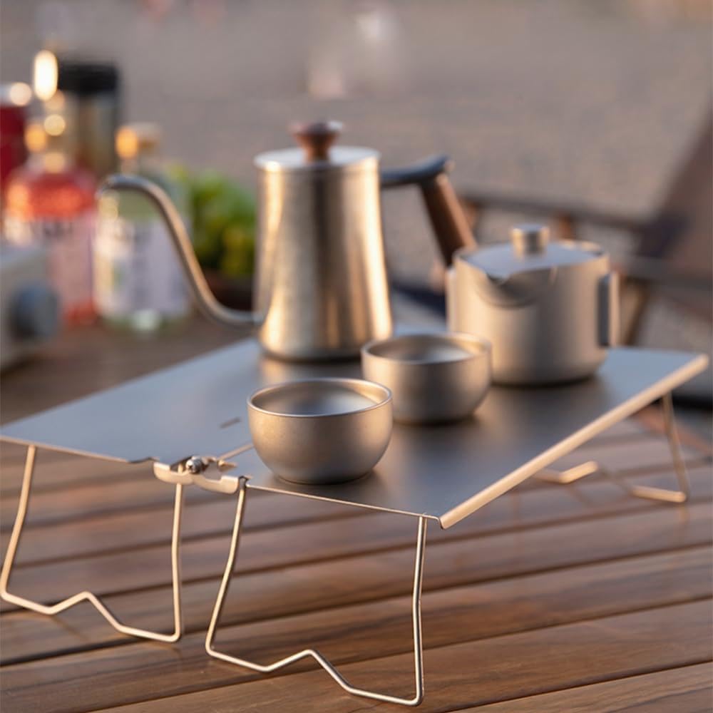 Table de barbecue pliable en acier inoxydable pour cuisine de camping
