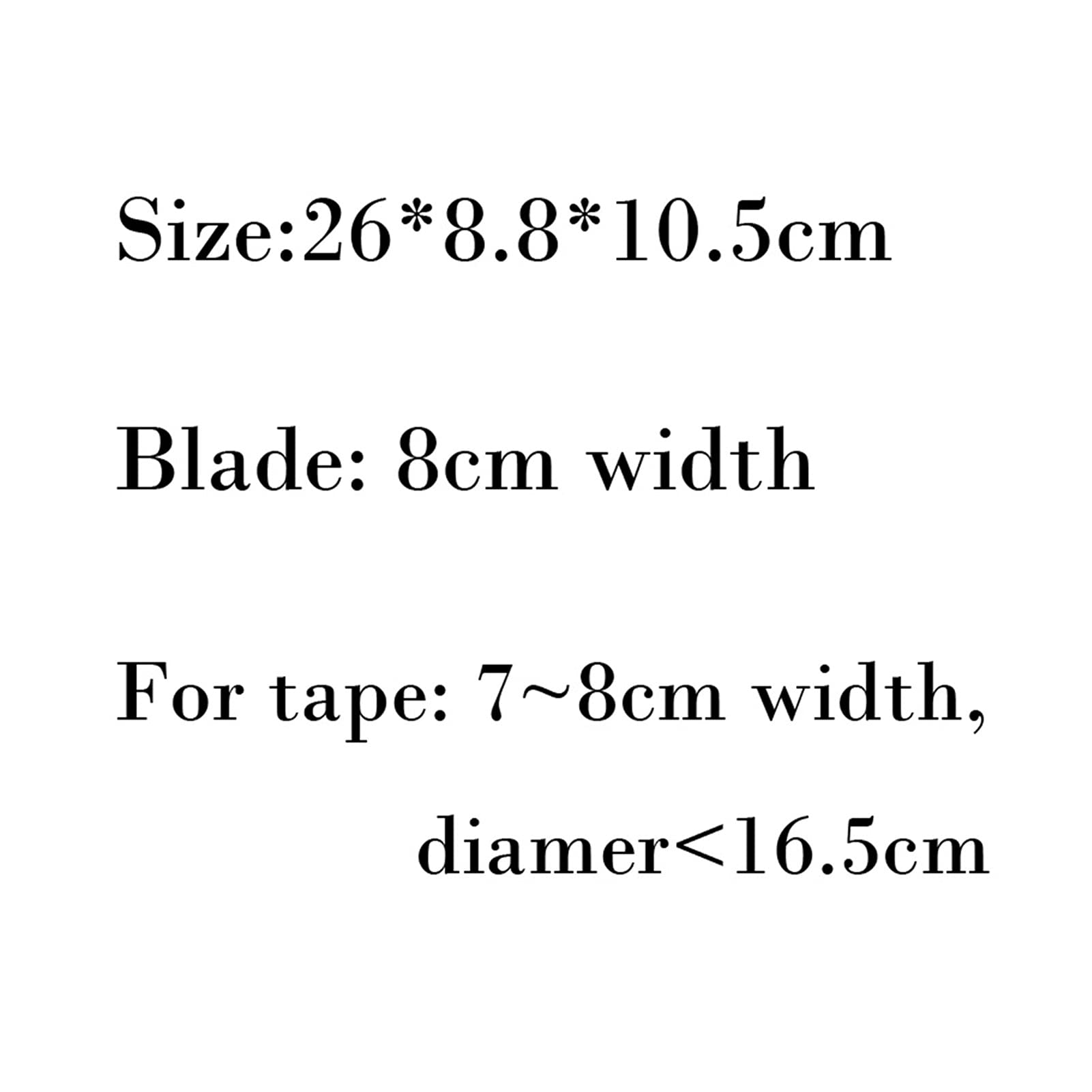 Distributeur de devoir de bandes lourde -80mm Coupeur de bandes de droits à usage de bureau, ouvriers de l'entrepôt (taille: 26x8.8x10.5 cm) (Color : Radom Three Pieces)