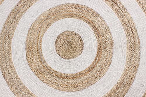 Tapis tressé en coton kilim bohème multicolore 122x243cm grand format