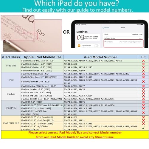 Image of DuraSafe Cases for for iPad Pro 12.9 inch 6th 5th 4th Gen Case A2436 MHNF3HN /A MHNG3HN /A MNXR3HN /A MNXT3HN /A A2378 MHNF3HN /A MHNG3HN /A A2229 MY2H2HN /A - Light Pink