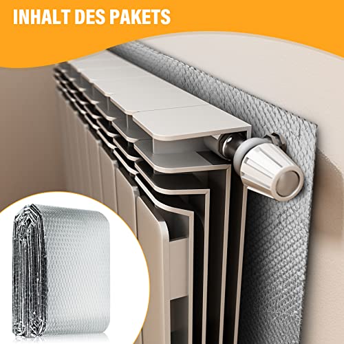bonna Heizkörper Reflexionsfolie 5M x 0,6m x 3mm,Isolierfolie Dämmfolie Reflexionsfolie für Heizkörper Isolierung Hinter Heizkörper