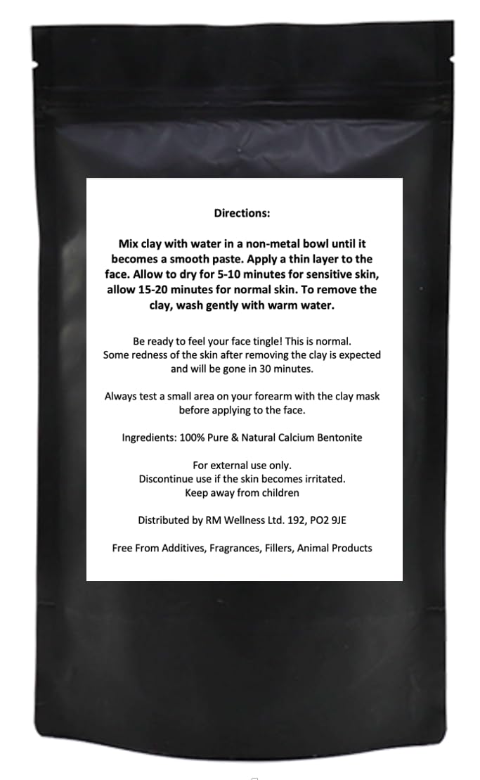 Pure Calcium Bentonite Clay, Natural Indian Healing Clay, Deep Cleansing Face Mask, Skin Facial, Hair Treatment, Detox & More - Image 2