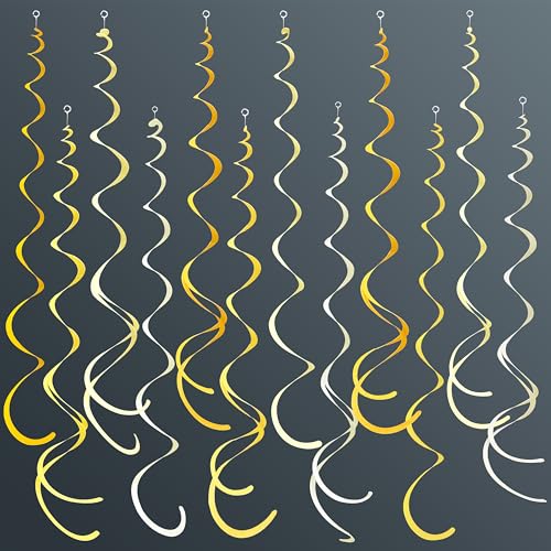 Image of 36Pcs Yellow Hanging Swirl Decorations Ombre Yellow Felt Swirl Streamer Spiral Ceiling Decoration Garland for Lemon Bee Sunflower Birthday Wedding Shower Bridal Shower Bachelorette Party Supplies