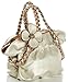 MG Collection Candice Metallic Weaved Handle Hobo Handbag