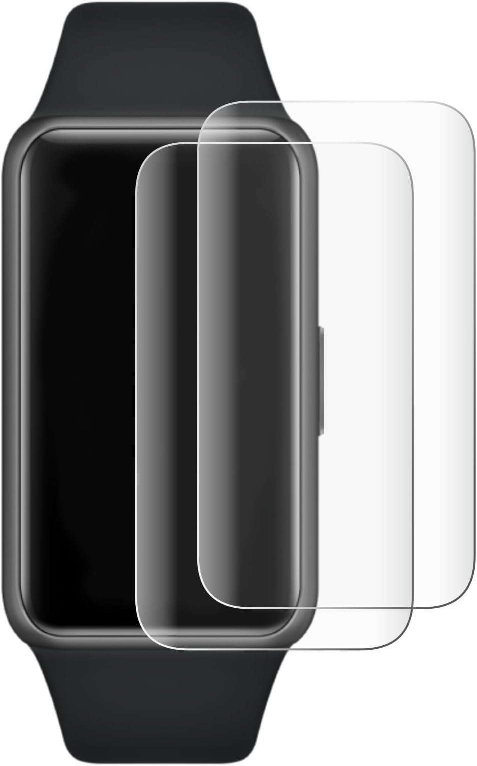 brotect 3D Curved Screen Protector compatible with Huawei Band 6 2 Pack - Full Screen Coverage