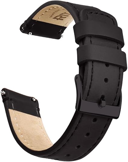 Ritche Christmas Gift Quick Release Leather Watch Band Leather Watch Strap 18mm 19mm 20mm 21mm 22mm 23mm or 24mm for Men and Women, White Elephant Gifts, Stocking Stuffers For Men