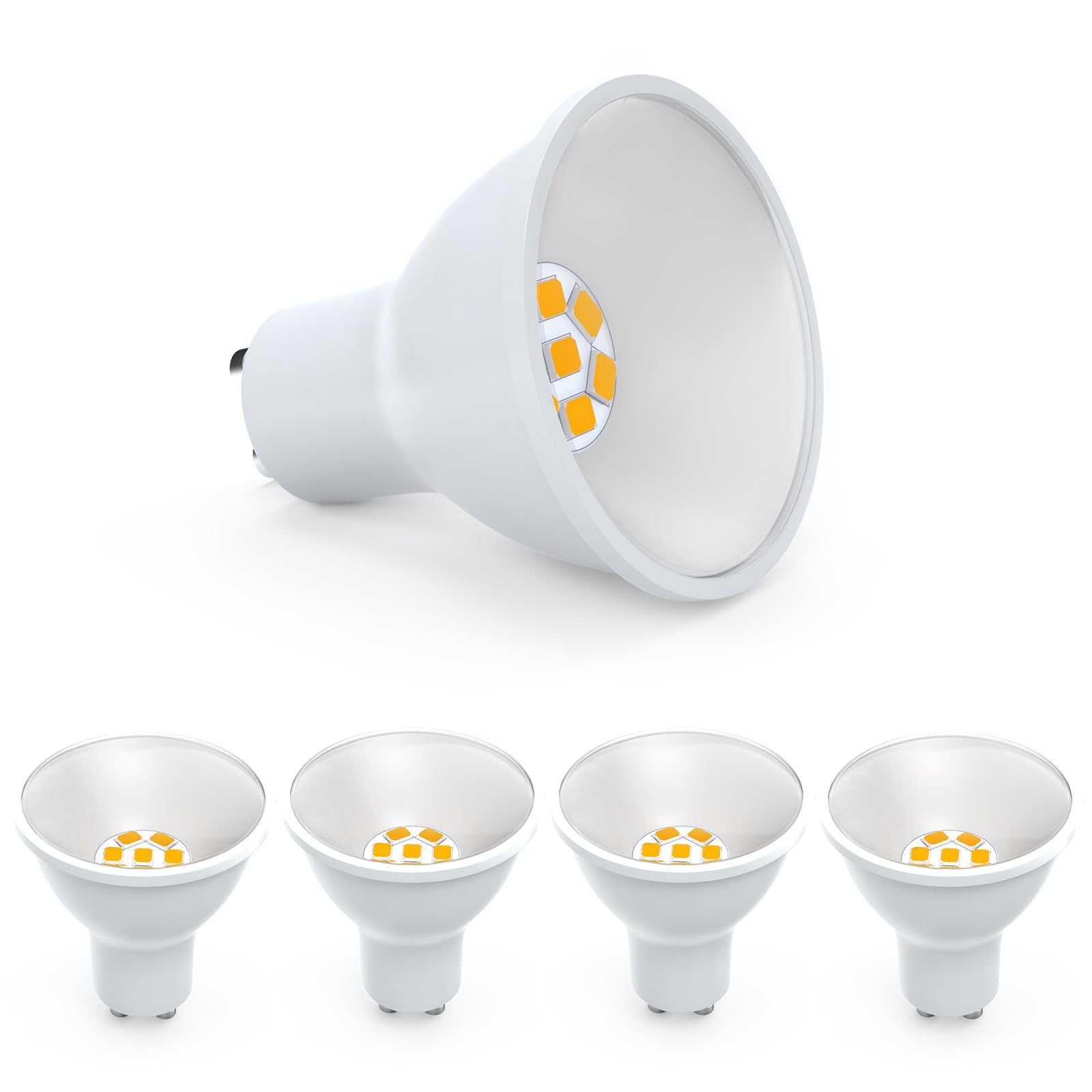 RuLEDne 5W GU10 LED Lampen Warmweiß 925 Lumen Warmweiss Glühbirnen Ersetzt 80W Halogen Leuchtmittel, AC 230V, 120° Flutlichtstrahl, Nicht Dimmbar Energiesparlampe, 5er-Pack.