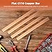 4 PCS Flat Copper Bars - C110 Copper Bus Bar, 1/8 x 1 x 6 Inches Long Solid Copper Plate, Mill Stock Copper Sheet for DIY Crafts, Jewelry Repairs, Circuit Boards, Electrical Welding Projects