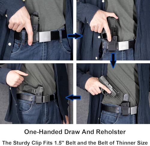 GUN & FLOWER IWB Conceal Carry Holster Compatible for G3C / G2C / PT111 / PT140, Inside Waistband 9mm Polymer Holster | Adj. Cant & Retention | Right-Hand Draw - Thumbnail 6