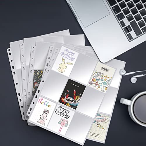 Ailvor Sammelkartenhüllen, transparente Sammelkartenhüllen, Sammelkarten mit 360 Fächern, doppelseitiger Blanko-Sammelordner, Sammelkartenzubehör zum Sammeln aller Arten von Karten, 20 Seiten