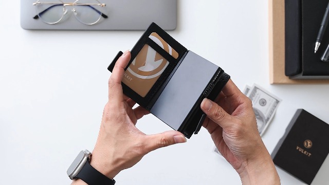 Amazon.com: VULKIT Card Holder Bifold Pop Up Leather Wallet for