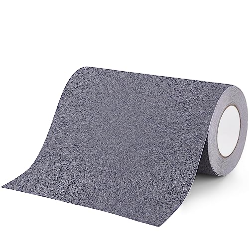 Image of Anti Slip Tape, Waterproof Self Adhesive Grey 12 inchx32.8Ft Grip Tape | Heavy-Duty High Traction Tape, Wear Resistant Indoor & Outdoor Stairs, Ramps, Walkways, Skateboards