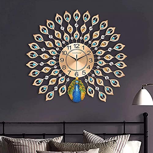 Horloge murale paon silencieuse pour décorer un grand mur - 6
