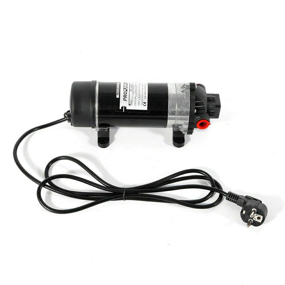Pompa a membrana, 220 V mini pompa dell'acqua a membrana, pompa ad alta pressione, pompa autoadescante pompa ad alta pressione 5,5 l/min 160 PSI per acquari, laghetti giardino e sistema idroponico