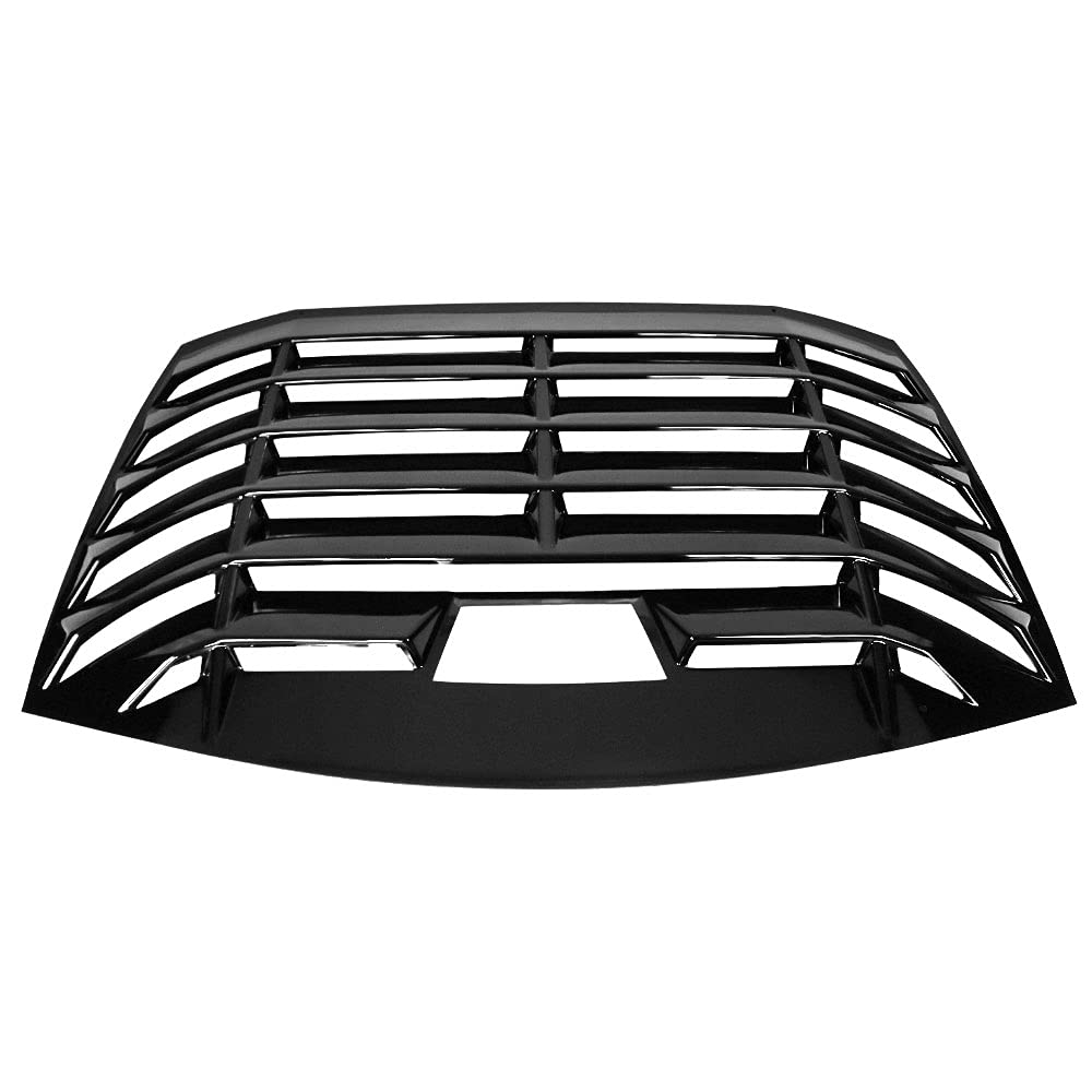 IKON MOTORSPORTS, Rear Window Louver Compatible with 2013-2016 Scion FR-S/2013-2020 Subaru BRZ/2017-2020 Toyota 86, IKON Style Gloss Black Window Visor Guards Sun Shade Cover ABS