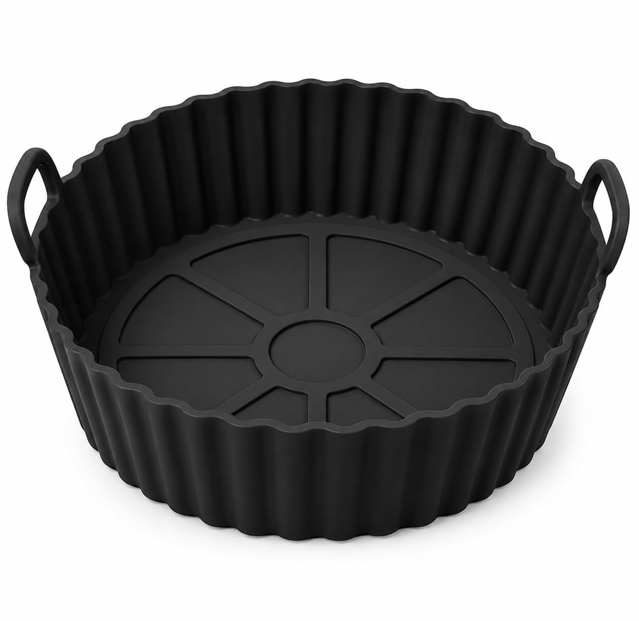 Forma de Silicone para Air Fryer 20cm com Alças, Reutilizável | Compatível com cestos de Air Fryer de 3L a 5L e uso