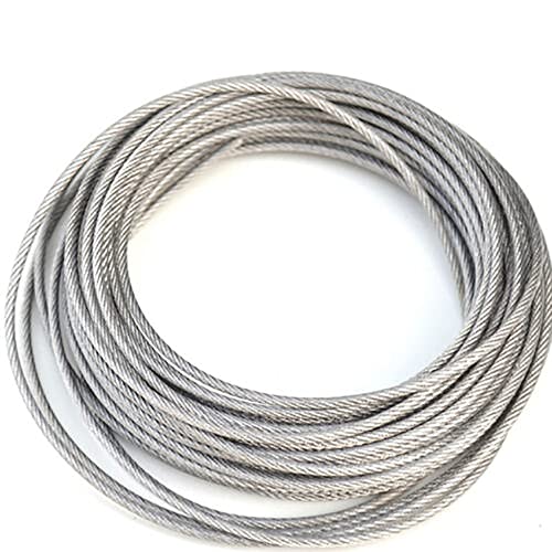 Tool parts for Machine 1Meter Stainless Steel Wire Rope Cable PVC Plastic Coated 1mm 1.2mm 1.5mm 2m 3mm 4mm - ( Spec: 4mm )