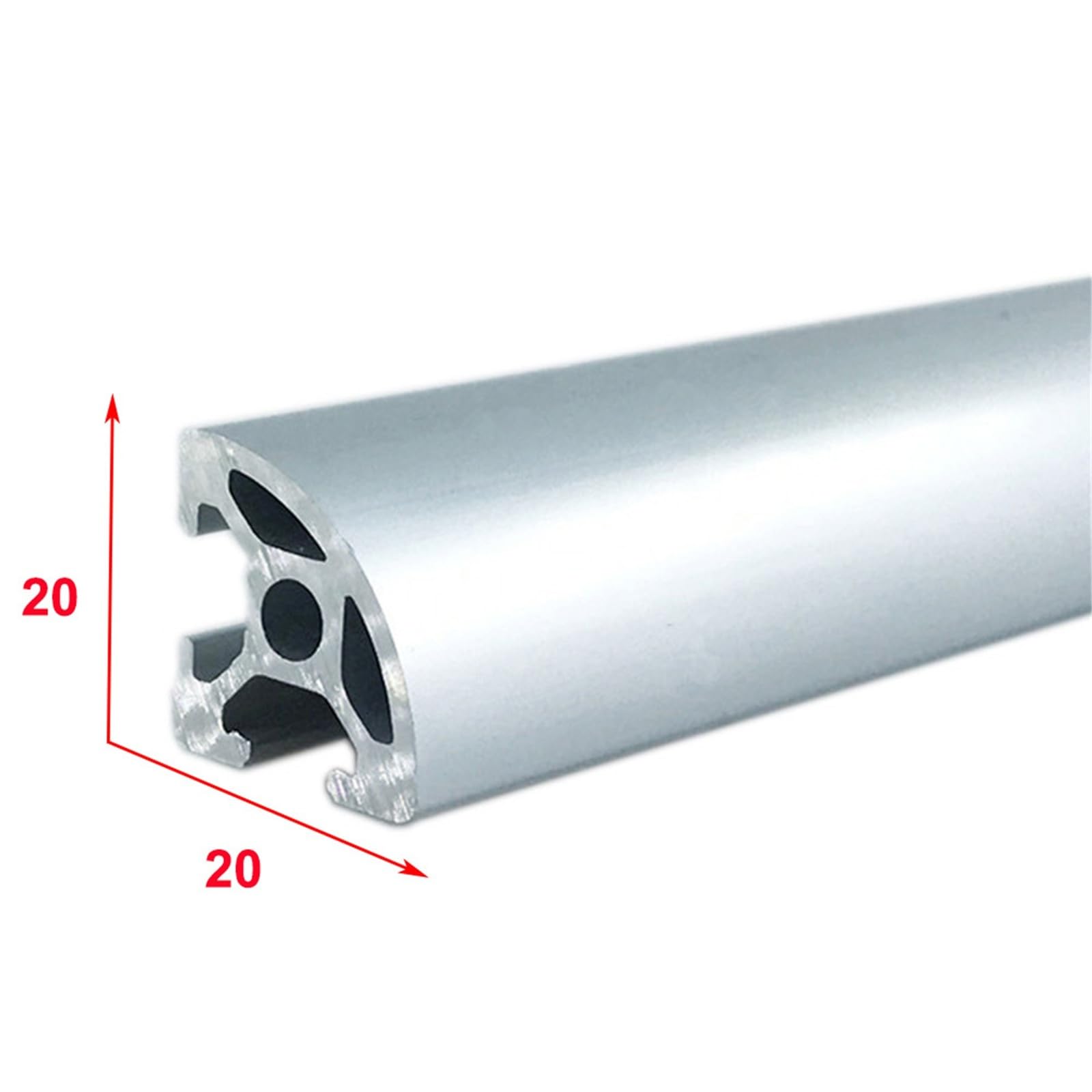 GTPBAO Telaio angolare in alluminio anodizzato 2020R, spessore della parete 18 mm, telaio piccolo for banco da lavoro fai da te Binario estruso(Sliver,800mm long)