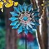 Wind spinner emerald 61in single blade easy spinning kinetic wind spinner for outsidevertical metal sculpture stake construction for outdoor yard lawn garden  urban country home decor