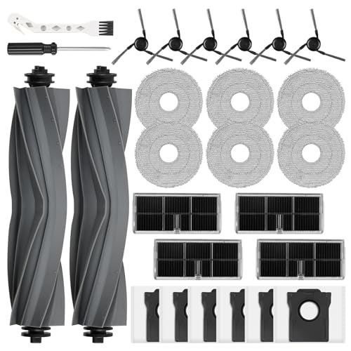 Image of 26 Pcs Accessories Kit for Dreame L40 Ultra Gen 2 /Mova P10 Pro Ultra Vacuum | 2 Main Brushes 6 Side Brushes 4 HEPA Filters 6 Mop Pads 6 Dust Bags 1 Cleaning Brush 1 Screwdriver