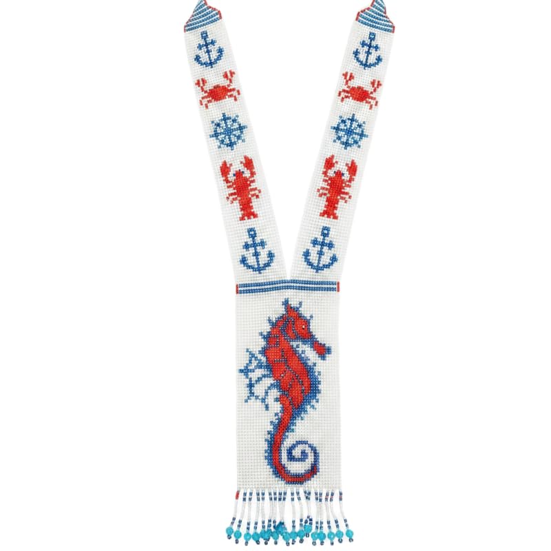 Collier Gerdan ukrainien multicolore, le bijou perles de rocaille anti-allergie