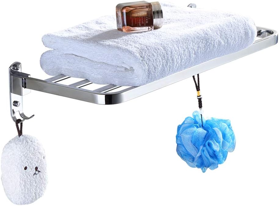 Toalleros repisa Toallero Toallero Toallero de baño Toallero de Acero Inoxidable 304 Toallero Toallero de baño (Color : Silver, Size : 30 * 11 * 24cm)