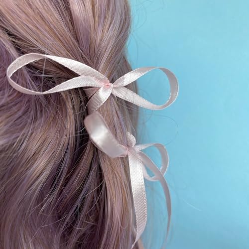 Image of Pale Pink Ribbon 1 /4 Inches 36 Yards Satin Roll Perfect for Easter, Scrapbooking, Art, Wedding, Wreath, Baby Shower, Packing Birthday Balloons Hair Wrapping Christmas