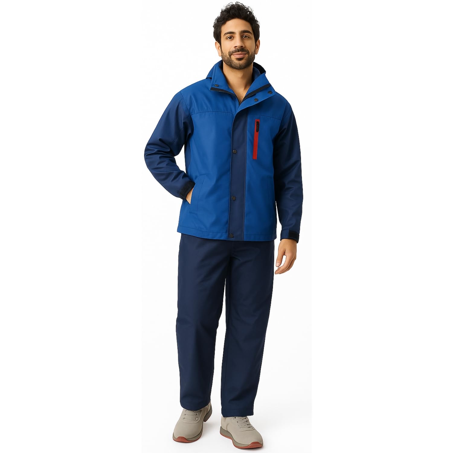 SINGHAL Men's Waterproof XXL Raincoat Set with Pants | Full Sleeves Jacket | Double Layered, Hooded | Lightweight & Breathable | Sizes: XXL | Perfect for Monsoon-picture-18
