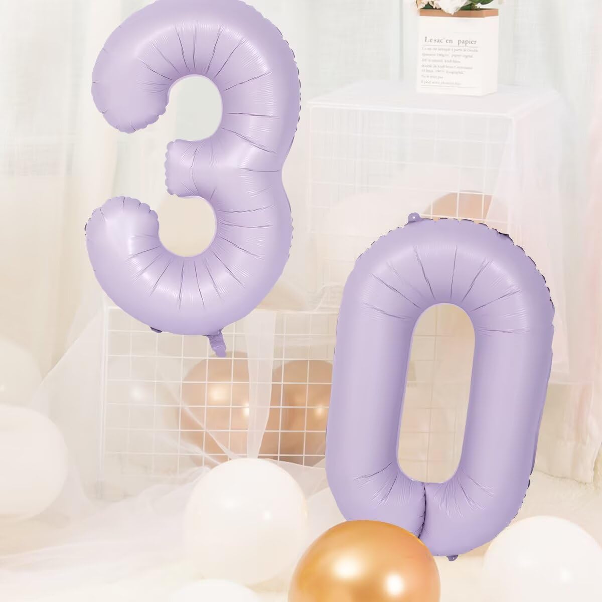 101.6 cm Lila 11 Luftballon, Hellviolett Zahl 11 Luftballons, Matt Lila Große Folienzahlen Ballons, Geburtstag Hochzeit Jahrestag Baby Show Party Dekoration