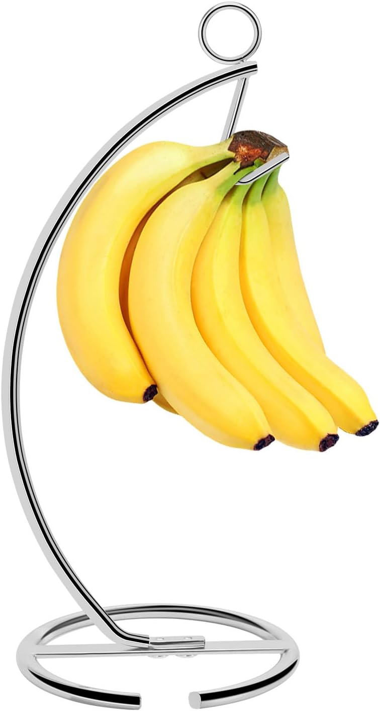 Livabber Tabletop Banana Tree Hanger, Metal Banana Holder Stand Modern Banana