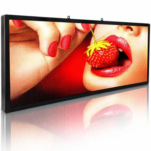 Image of P3 Programmable Scrolling Custom Led Sign Outdoor Digital For Business Display Screen WiFi Control Electronic Message Board Store Advertising Ticker Word Light Bar Open Pixel Panel 40 inchx18'
