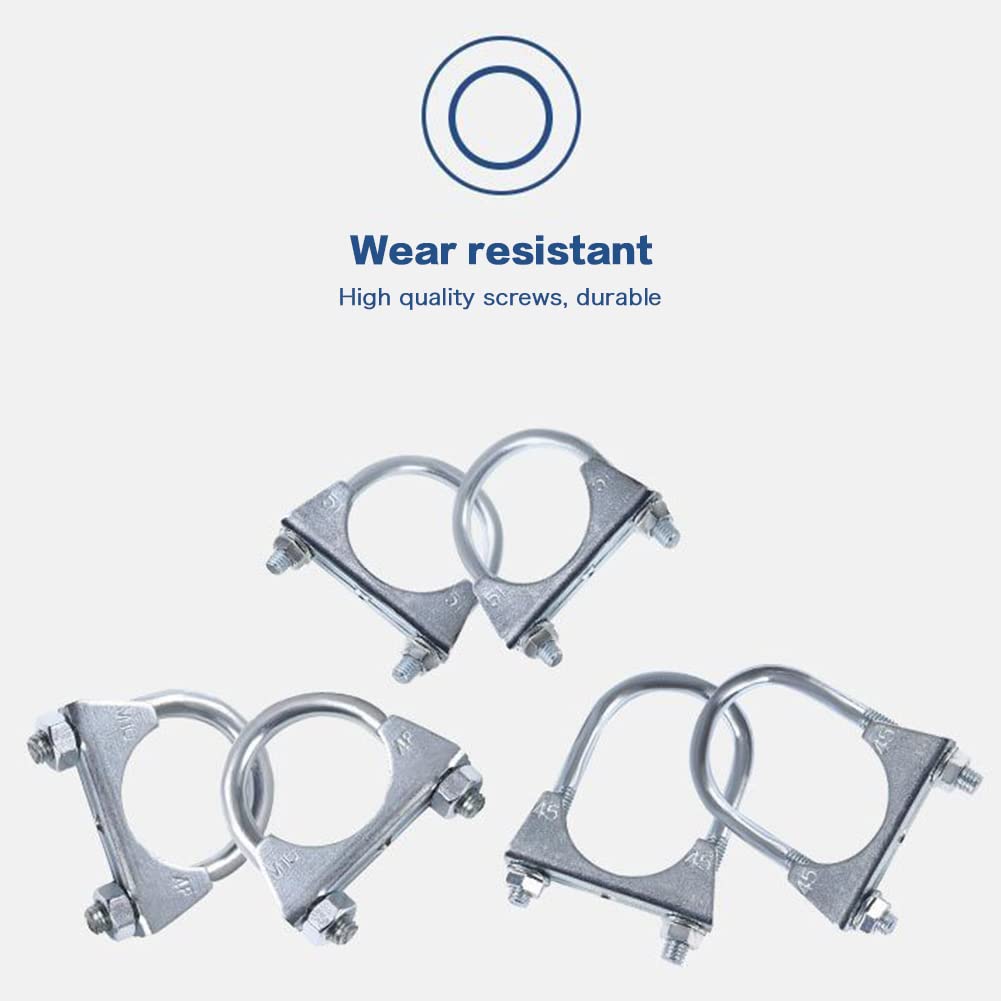 Morsetti Universali Per Tubi Di Scarico In Acciaio Inox - Fascette Di Bloccaggio Per Auto E Moto, OD 44mm - Foto 2