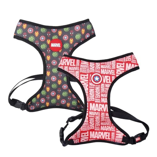 Pettorina reversibile per cani della Marvel | 100% poliestere, con licenza ufficiale Marvel