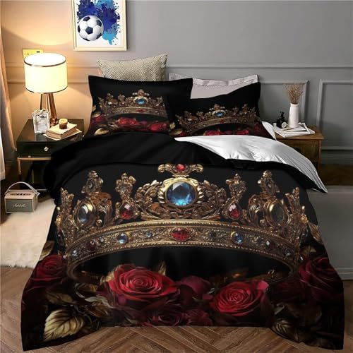 Housse de couette Couronne Royale effet 3D confortable - 6