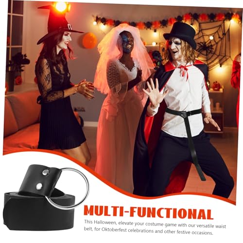 Renaissance Viking Belt Carnival Costume Faux Leather Wide Waist Bridesmaid Belt Men's for Cosplay3